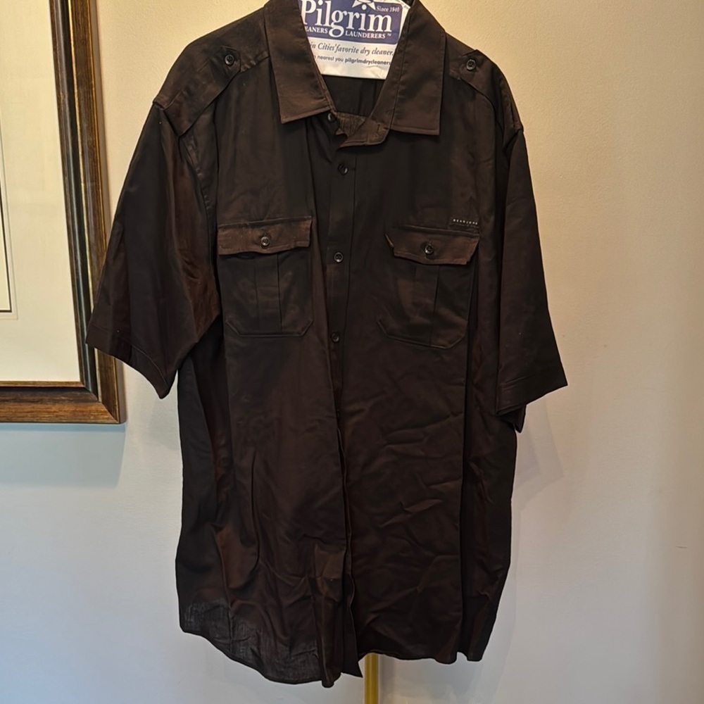 Sean John Black Short Sleeve Button down Shirt 3XL